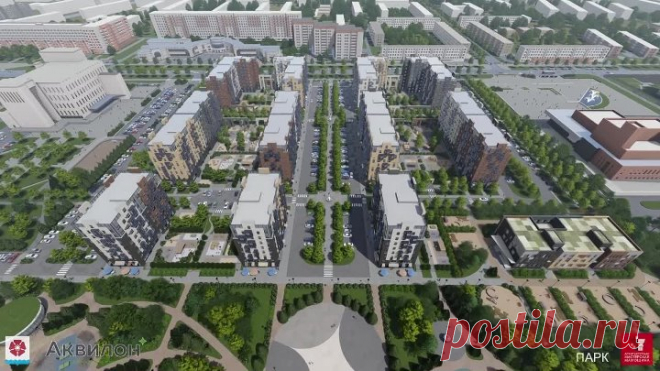 Квартал 100 в Северодвинске у оз. Театральное (архитектурная концепция)