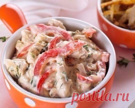 Куриное филе в сливках с перцем