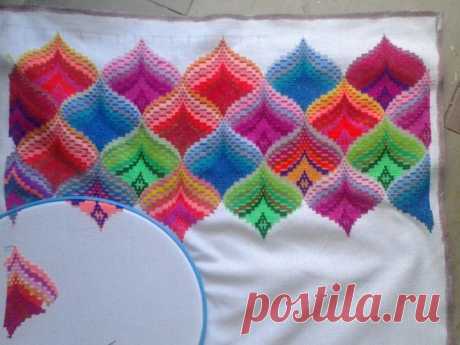 (+1) тема - Вышивка в технике барджелло. | РУКОДЕЛИЕ