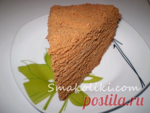 Шоколадный медовик. Пошаговый рецепт с фото на Smakoliki.com