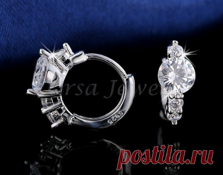 Орса 925 чистое серебро серьги 0.75ct в форме сердца и стрелы сократить циркон кристалл женщины серьги серебро OE107 купить на AliExpress