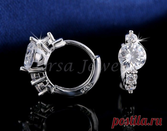 Орса 925 чистое серебро серьги 0.75ct в форме сердца и стрелы сократить циркон кристалл женщины серьги серебро OE107 купить на AliExpress