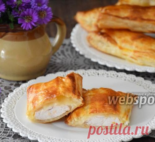 Слойки с курицей и сыром