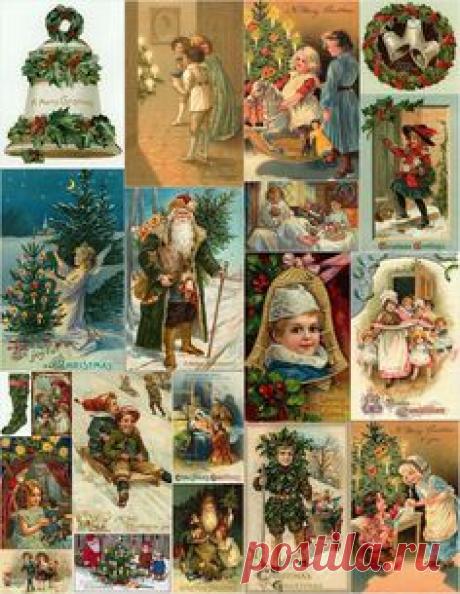 Magic Moonlight Free Images: Christmas Collages for You!