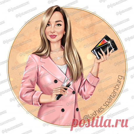 Бьюти шарж по фото для мастера наращивания ресниц. Заказы на бьюти аватарки принимаю в директ или по ссылке с картинки