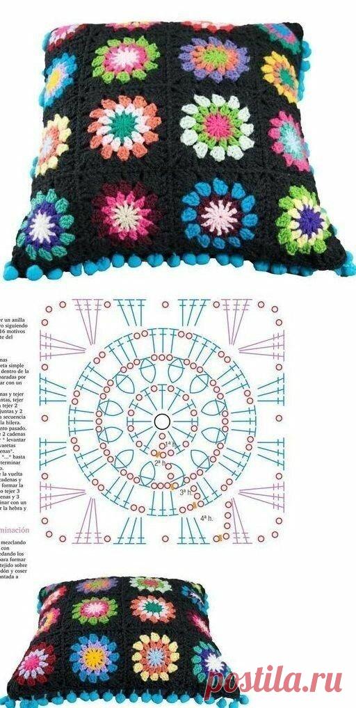 Красивые модели из квадратных мотивов со схемами | | Вязаный смак! | Пульс Mail.ru