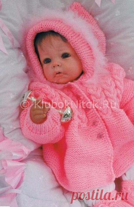 Розовое пальто | Вязание для девочек | Вязание спицами и крючком. Схемы вязания.