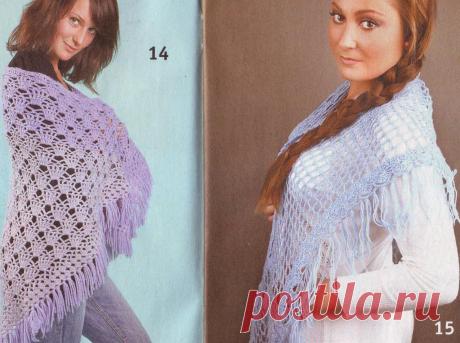 Вязание крючком. Шали, палантины, пончо. Схемы и описания. JewelCity.ru