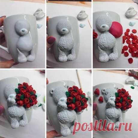 Лепка на чашке