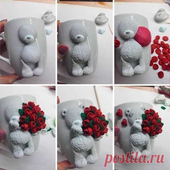 Лепка на чашке