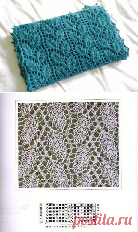 Красивый теплый палантин