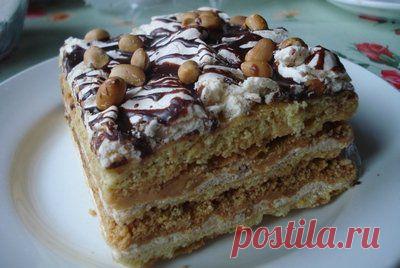 Торт "Воздушный сникерс"