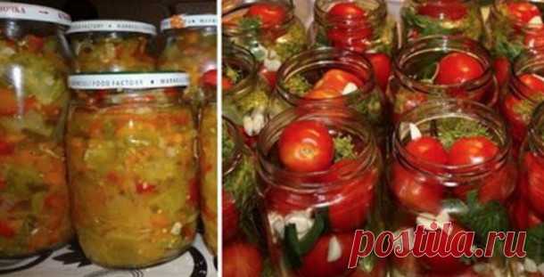 Самые вкусные консервации на зиму… Сохрани, чтобы не потерять! А вы уже готовите консервации на зиму? Обязательно сохраните эти замечательные рецептики!
Вкуснейшая консервация из томатов
Нам потребуется (на 1-литровую банку):

 	томаты
 	укроп и петрушка
 	чеснок
 	масло оливковое

Способ изготовления:
На дно банки ложем укроп и петрушку. Режем помидо