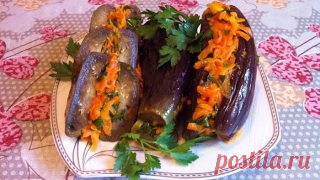 Маринованные Баклажаны с Морковкой/Pickled Eggplant/Очень Простой Рецепт(Закуска)
