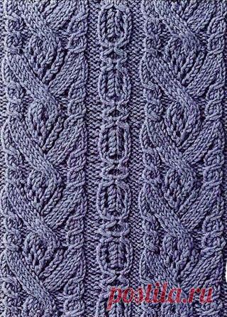 Схема вязания узора спицами