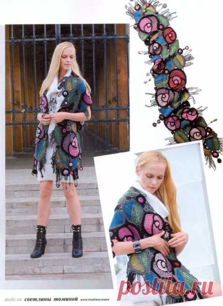 ШАРФ-ПАЛАНТИН "Роза макинтоша".