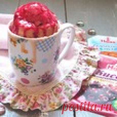 Кисельный кекс в кружке "Вишневый" Кулинарный рецепт