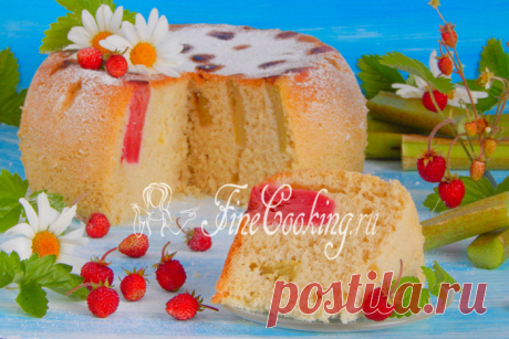 Шарлотка с ревенем