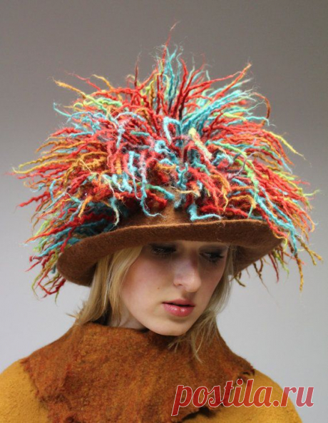 Felt hat &quot; Rainbow verdure&quot; взрыв на макаронной фабрике)