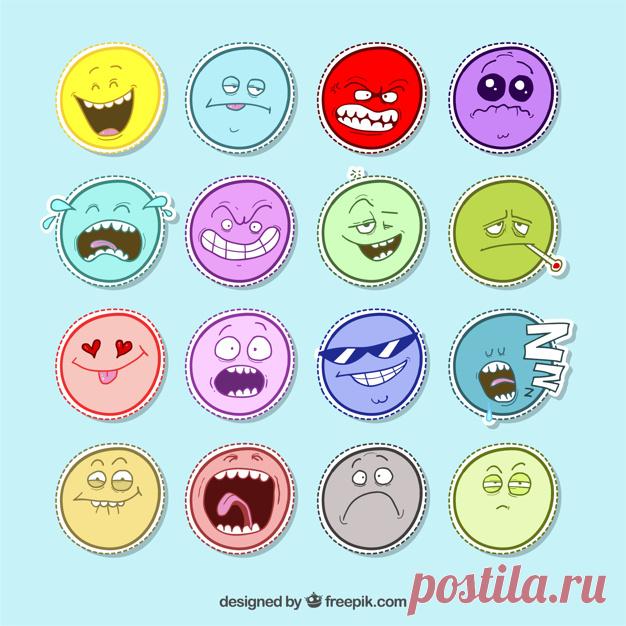 Красочный набор веселых лиц наклейки Более миллиона свободных векторов, PSD, фотографии и бесплатные иконки. Эксклюзивные халявы и все графические ресурсы, которые необходимые для ваших проектов
