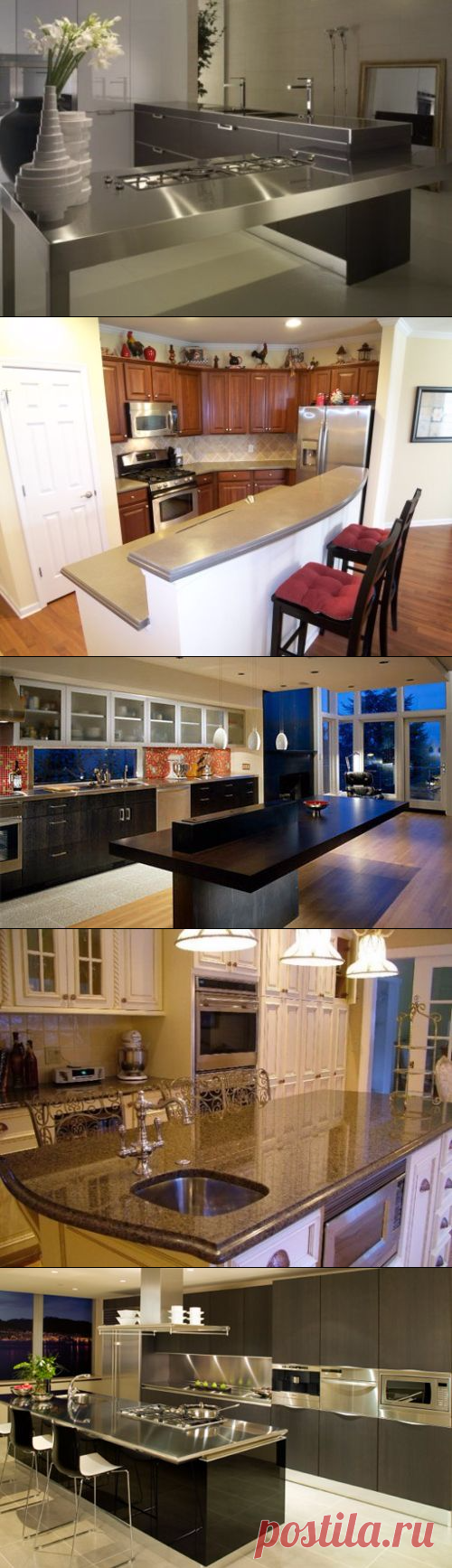 Какие столешницы для кухни лучше: из дерева, камня, металла или ламината