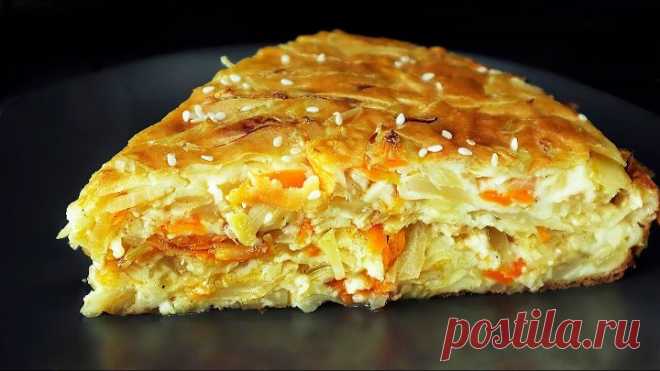 Самый вкусный капустный пирог. Минимум теста максимум начинки. Тает во рту!