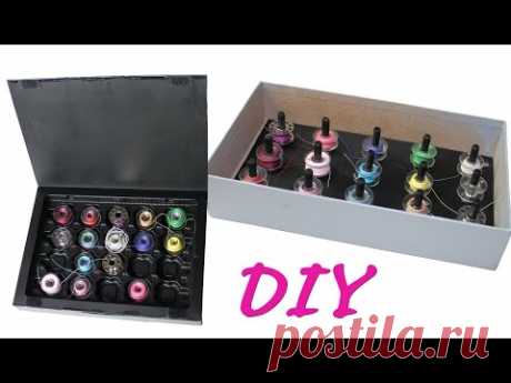 DIY Bobbin Organizer - 2 Easy Ideas - Upcycling - YouTube