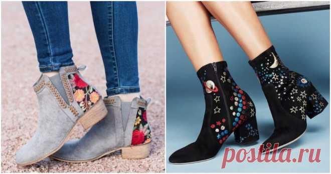 Если вы думаете, что такие декоративные элементы, как вышивка, встречаются только на одежде, вы ошибаетесь. Обувь с вышивкой - тренд последнего сезона.