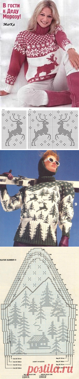 НОРВЕЖСКИЕ УЗОРЫ... олени... со схемами... ОЧЕНЬ КРАСИВО...