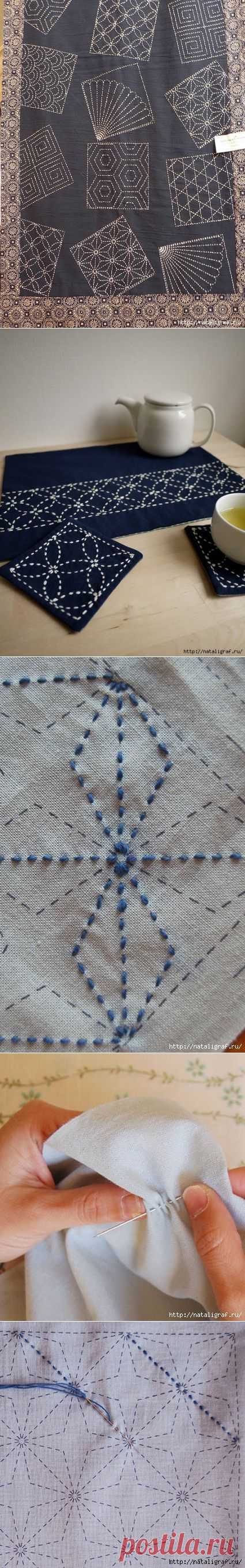 Японская техника sashiko. Идеи, МК