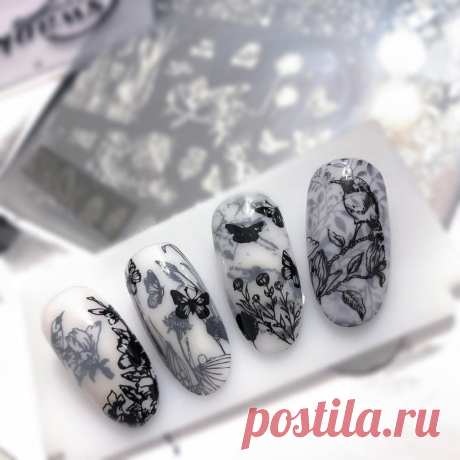 Теневой стемпинг - новая классика переводного nail-арта.