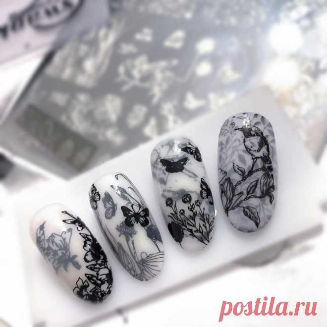 Теневой стемпинг - новая классика переводного nail-арта.