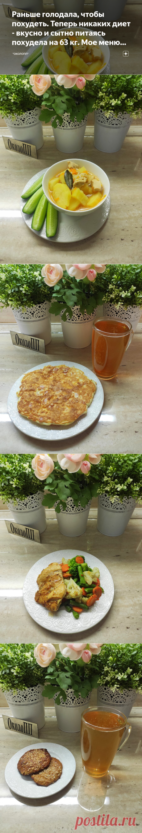 Раньше голодала, чтобы похудеть. Теперь никаких диет - вкусно и сытно питаясь похудела на 63 кг. Мое меню стройности. | "ОколоПП" | Яндекс Дзен