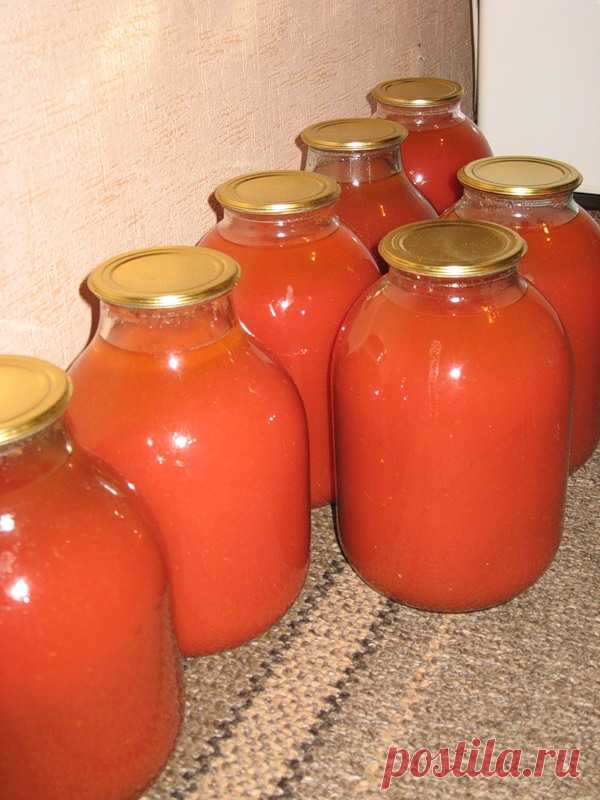 Вкуснейший томатный сок на зиму!