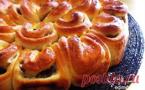 Мясной пирог "Хризантема" | Кулинарные рецепты от «Едим дома!»