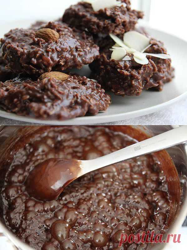 Шоколадное печенье без выпечки "No Bake Cookies".