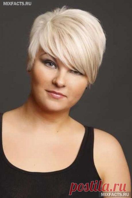 стрижки  для полного лица. фото