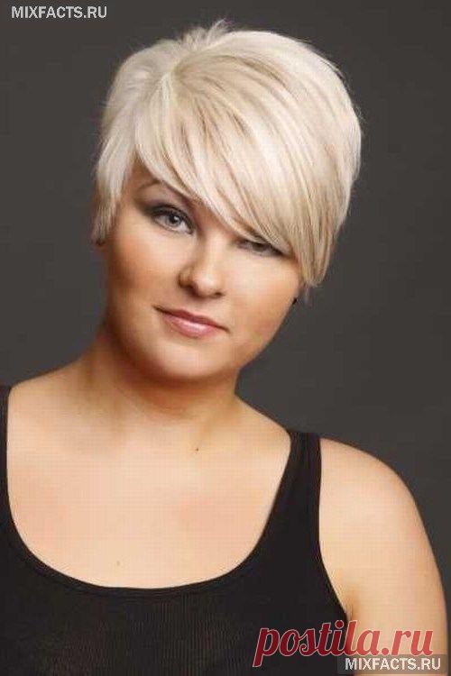 стрижки  для полного лица. фото