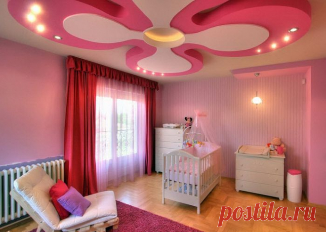 (+•) тема - Красивый потолок в детской | МОЯ КВАРТИРА