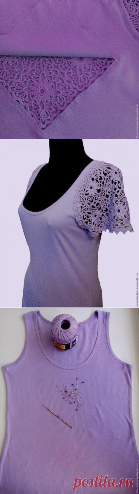 Превращаем простую майку в оригинальный топ.