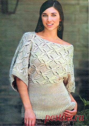 Пуловер ажурный | Вязание и рукоделие