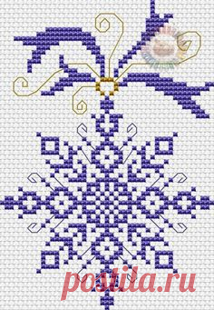 Christmas snowflake cross stitch.