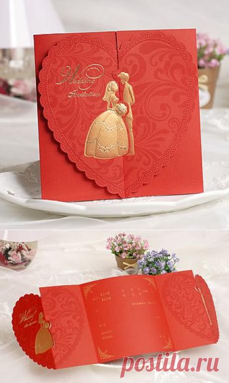 50шт грузя свободно красное сердце дважды ворота сложить стиль бронзер жениха и невесты свадебные приглашения свадебный приглашает оптовые в событие и праздничные атрибуты из дома и сада на Aliexpress.com