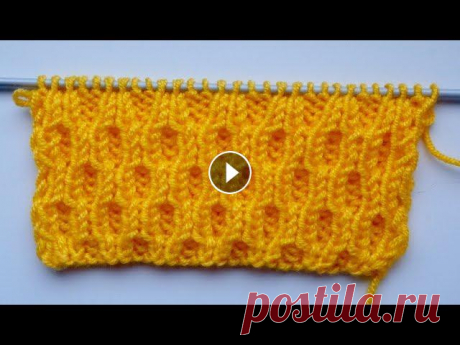 Рельефные узоры спицами. Узор «Ячейки» Узор «Ячейки» не сложный, двухсторонний, получается за чет перекрещивание петель. В рапорте узора 4 петли и 8 рядов. Для образца набираем количество п...