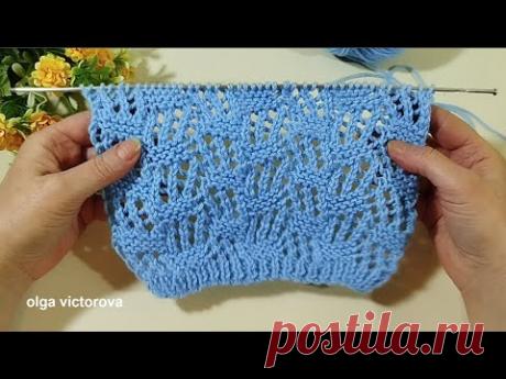 АЖУРНЫЙ УЗОР СПИЦАМИ Вязание Узоры спицами Knitting patterns