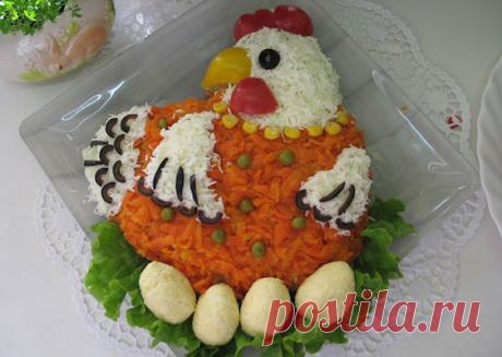 Как украсить салаты в год Петуха » Женский Мир