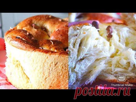 Сочен КОЗУНАК на много конци с шоколад и 10мин. месене.Как се правят конци,плетене на кръгъл козунак