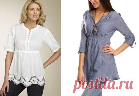 Выкройка блузки с длинным рукавом