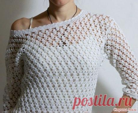 Ажурный пуловер.