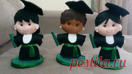 Bonecos Formandos em feltro - Ver e Fazer